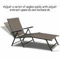 2 Pieces Patio Furniture Adjustable Pool Chaise Lounge Chair Outdoor Recliner - Gallery View 5 of 12