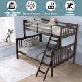 Twin Over Full Bunk Bed with Ladder and Guardrail - Gallery View 25 of 35