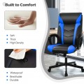 Swivel PU Leather Office Gaming Chair with Padded Armrest - Gallery View 36 of 36