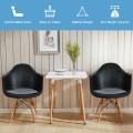 Set of 2 Mid-Century Modern Molded Dining Arm Side Chairs