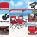 Portable Folding Camping Canopy Chairs with Cup Holder - Gallery View 34 of 35