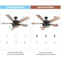  48 Inch Ceiling Fan with 5 Wooden Rustic Reversible Blades - Gallery View 8 of 12