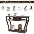 Console Hall Table with Storage Drawer and Shelf - Gallery View 14 of 34