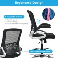 Adjustable Height Flip-Up Mesh Drafting Chair with Lumbar Support - Gallery View 8 of 12