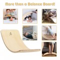 Wooden Wobble Balance Board Kids with Felt Layer - Gallery View 9 of 11