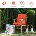 Tufted Patio High Back Chair Cushion with Non-Slip String Ties - Gallery View 14 of 81