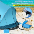 Pop Up Beach Tent Anti-UV UPF 50+ Portable Sun Shelter for 3-4 Person - Gallery View 8 of 22