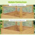 Wooden Raised Garden Box with 9 Grids and Critter Guard Fence - Gallery View 11 of 12