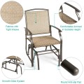 2 Pieces Patio Swing Single Glider Chair Rocking Seating - Gallery View 8 of 13