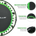 47 Inch Folding Trampoline with Safety Pad of Kids and Adults for Fitness Exercise - Gallery View 9 of 27