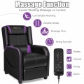 Adjustable Modern Gaming Recliner Chair with Massage Function and Footrest - Gallery View 17 of 22