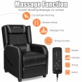 Adjustable Modern Gaming Recliner Chair with Massage Function and Footrest - Gallery View 5 of 22