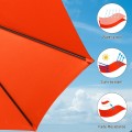15 Feet Extra Large Patio Double Sided Umbrella with Crank and Base - Gallery View 35 of 48