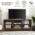 Universal Wooden TV Stand for TVs up to 60 Inch with 6 Open Shelves - Gallery View 2 of 24