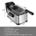 3.2 Quart Electric Stainless Steel Deep Fryer with Timer - Gallery View 5 of 11