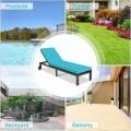 Outdoor Rattan Patio Chaise Lounge Recliner Chair - Gallery View 5 of 24