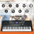 61-Key Electronic Keyboard Piano with Lighted Keys and Bench - Gallery View 2 of 12