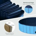 63" Foldable Leakproof Dog Pet Pool Bathing Tub Kiddie Pool for Dogs Cats and Kids - Gallery View 10 of 24