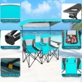 Portable Folding Camping Canopy Chairs with Cup Holder - Gallery View 22 of 35