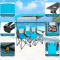 Portable Folding Camping Canopy Chairs with Cup Holder - Gallery View 10 of 35