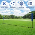 Portable 17 x 5 Feet Badminton Training Net with Carrying Bag - Gallery View 8 of 10