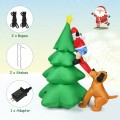 6.5 Feet Outdoor Inflatable Christmas Tree Santa Decor with LED Lights - Gallery View 9 of 10
