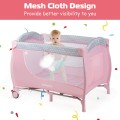 Foldable Safety  Baby Playard for Toddler Infant with Changing Station
