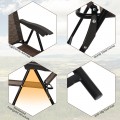 4 Pieces Folding Dining Chairs with Steel Armrests and Sling Back - Gallery View 11 of 11