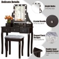 Vanity Table Set with Rectangular Mirror - Gallery View 13 of 35