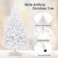 6/7.5/9 Feet White Christmas Tree with Metal Stand - Gallery View 11 of 36