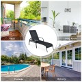 Adjustable Patio Chaise Folding Lounge Chair with Backrest - Gallery View 22 of 36