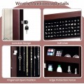 Lockable Wall Door Mounted Mirror Jewelry Cabinet with LED Lights - Gallery View 25 of 27