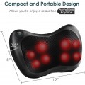 Shiatsu Pillow Massager with Heat Deep Kneading for Shoulder, Neck and Back - Gallery View 4 of 11