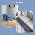 Folding Lazy Floor Chair Sofa with Armrests and Pillow - Gallery View 10 of 40