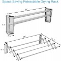 Stainless Wall Mounted Expandable Clothes Drying Towel Rack - Gallery View 4 of 12