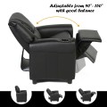 Children's PU Leather Recliner Chair with Front Footrest - Gallery View 10 of 62