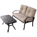 2 Pieces Patio Outdoor Cushioned Coffee Table Seat - Gallery View 3 of 39