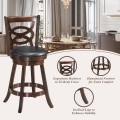 24 Inch Counter Height Upholstered Swivel Bar Stool with Cushion Seat - Gallery View 6 of 23
