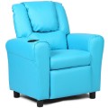 Children's PU Leather Recliner Chair with Front Footrest - Gallery View 15 of 62