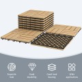 10 Pieces 12 x 12  Inch Acacia Wood  Interlocking Check Deck Tiles - Gallery View 2 of 10