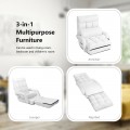 Folding Lazy Floor Chair Sofa with Armrests and Pillow - Gallery View 37 of 40