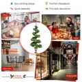 4 Feet Pre-lit Spiral Entrance Artificial Christmas Tree with Retro Urn Base - Gallery View 2 of 12