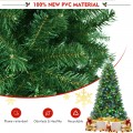 6/7/8 Feet Artificial Christmas Tree with Remote-controlled Color-changing LED Lights - Gallery View 5 of 38