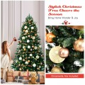 7.5 Feet Artificial Christmas Tree with Ornaments and Pre-Lit Lights - Gallery View 11 of 13