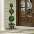 4 Feet Artificial Topiary Triple Ball Tree Plant - Gallery View 7 of 9