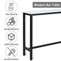47 Inch Pub Dining Bar Bistro Table with Marble Top - Gallery View 5 of 24