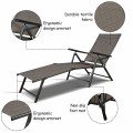 2 Pieces Patio Furniture Adjustable Pool Chaise Lounge Chair Outdoor Recliner - Gallery View 12 of 12