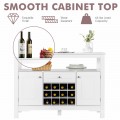 Elegant Classical Multifunctional Wooden Wine Cabinet Table - Gallery View 17 of 36