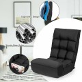4-Position Adjustable Floor Chair Folding Lazy Sofa - Gallery View 15 of 31