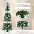 5 / 6 / 7.5 Feet Artificial Pencil Christmas Tree with Pine Cones - Gallery View 18 of 28
